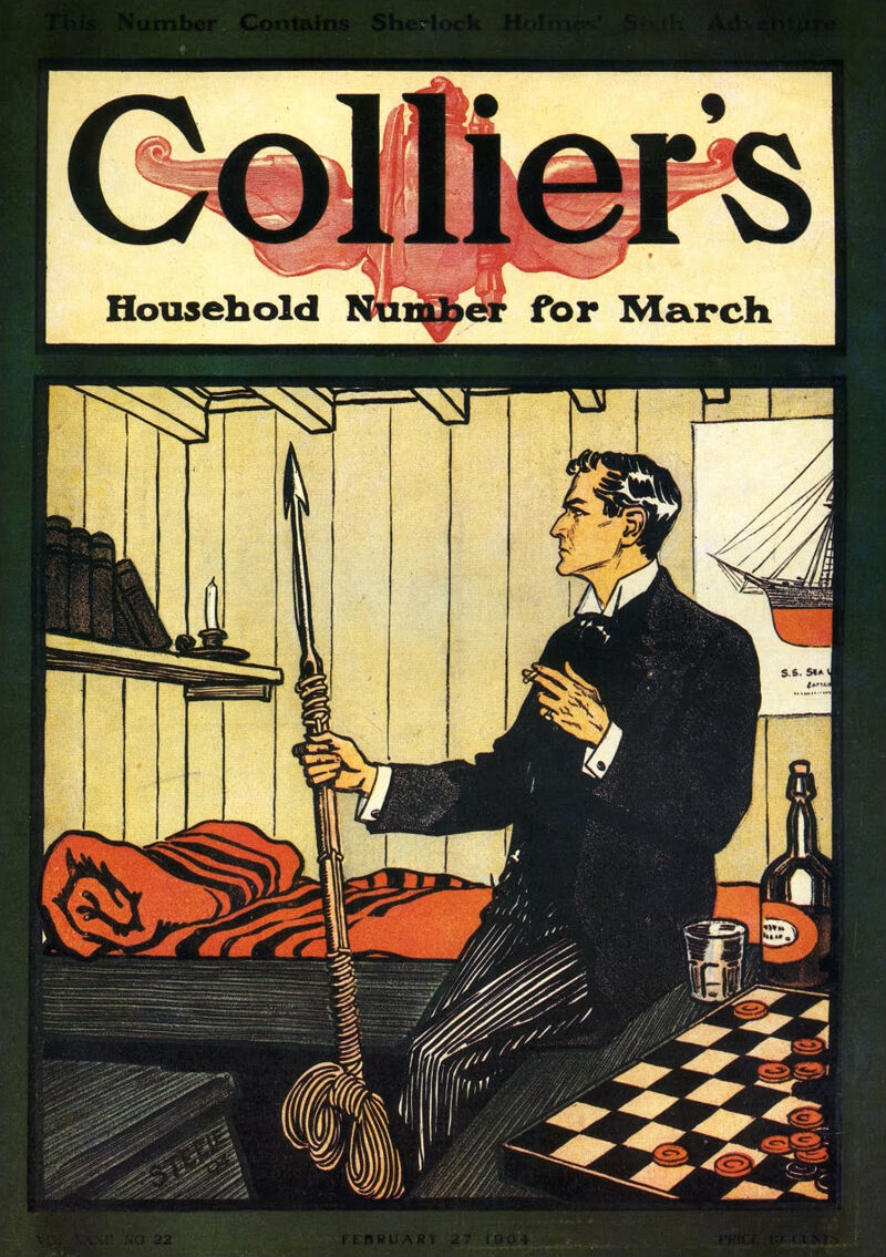 The Adventure of Black Peter is a 33rd Sherlock Holmes short story written by Arthur Conan Doyle and first published in the Collier's magazi…