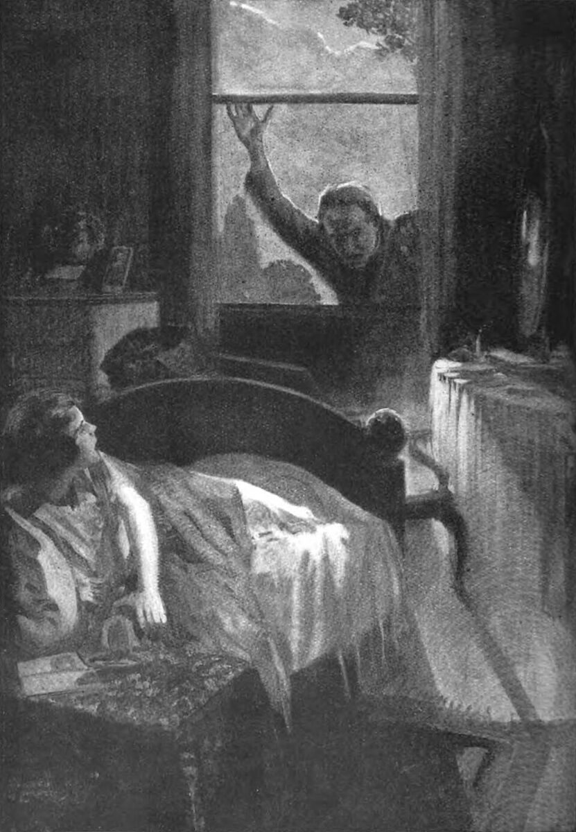 Illustration from page 210 of The Strand Magazine Volume 65 for The Adventure of the Creeping Man