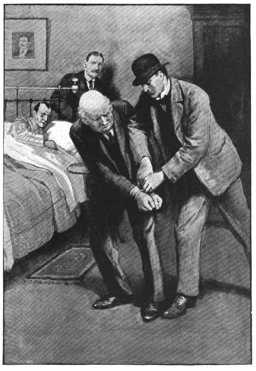Illustration captioned "'You'll only get yourself hurt,' said the inspector