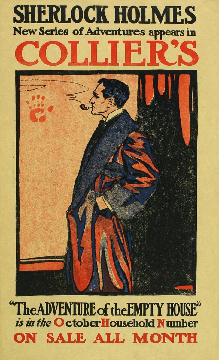 Objecttype: Affiches Maker: ontwerpers: Frederic Dorr Steele Datum: 1903 Beschrijving Sherlock Holmes / New Series of Adventures appears in …