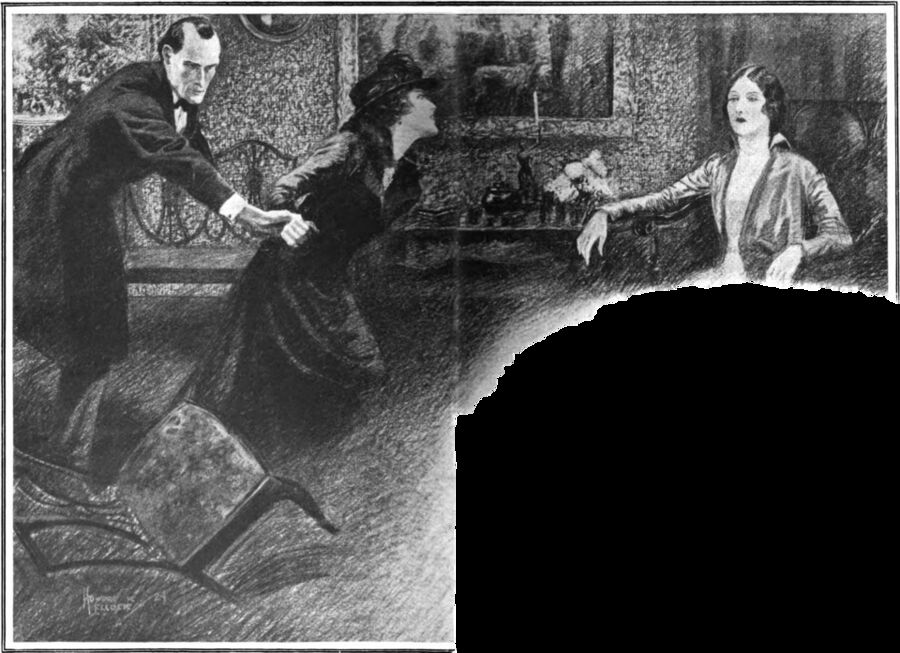 A composite of the illustration for Sherlock Holmes in " The Adventure of the Illustrious Client " from pages 108 and 109 of The Strand Maga…