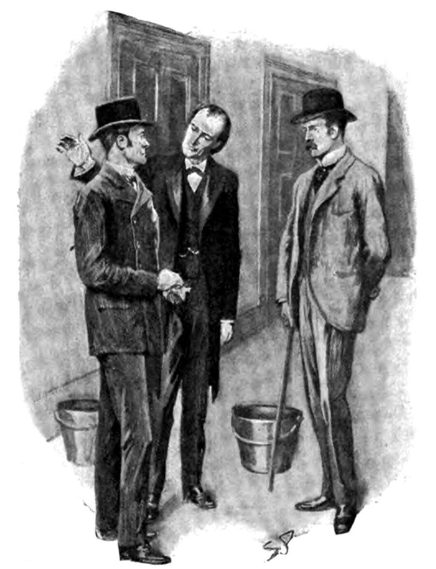 Holmes smiled and clapped Lestrade upon the shoulder
