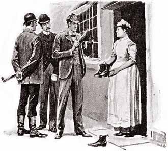 The maid showed us the boots