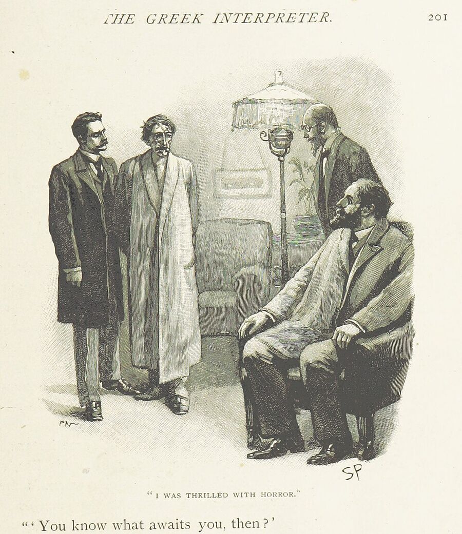 Image taken from: Title : "The Memoirs of Sherlock Holmes", "Single Works" Author : Doyle, Arthur Conan - Sir Illustrator : Sydney Paget (18…