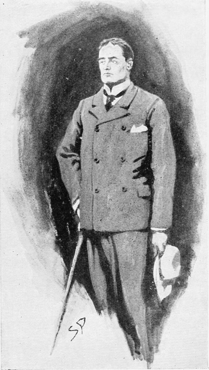 An page scan of a book The Hound of the Baskervilles by Arthur Conan Doyle