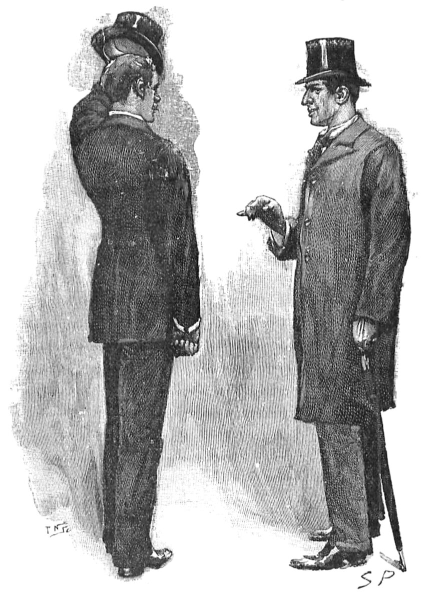 Illustration from p285 The Adventure Of The Stockbroker's Clerk - "Up came a man and addressed me."